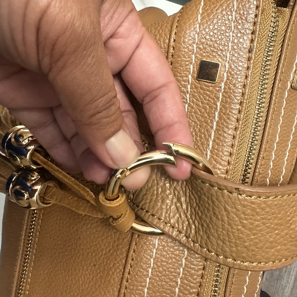 Cuore & Pelle Large Amelia Satchel Tan Leather bag - Picture 6 of 14